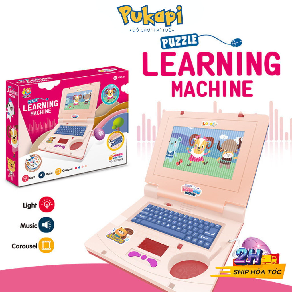 Laptop Đồ Chơi Cho Bé Laptop Cho Bé Máy Tính Trẻ Em Đồ Chơi Cho Bé Có Nhạc Đèn Và Chuột - Đồ Chơi Cho Bé PUKAPI