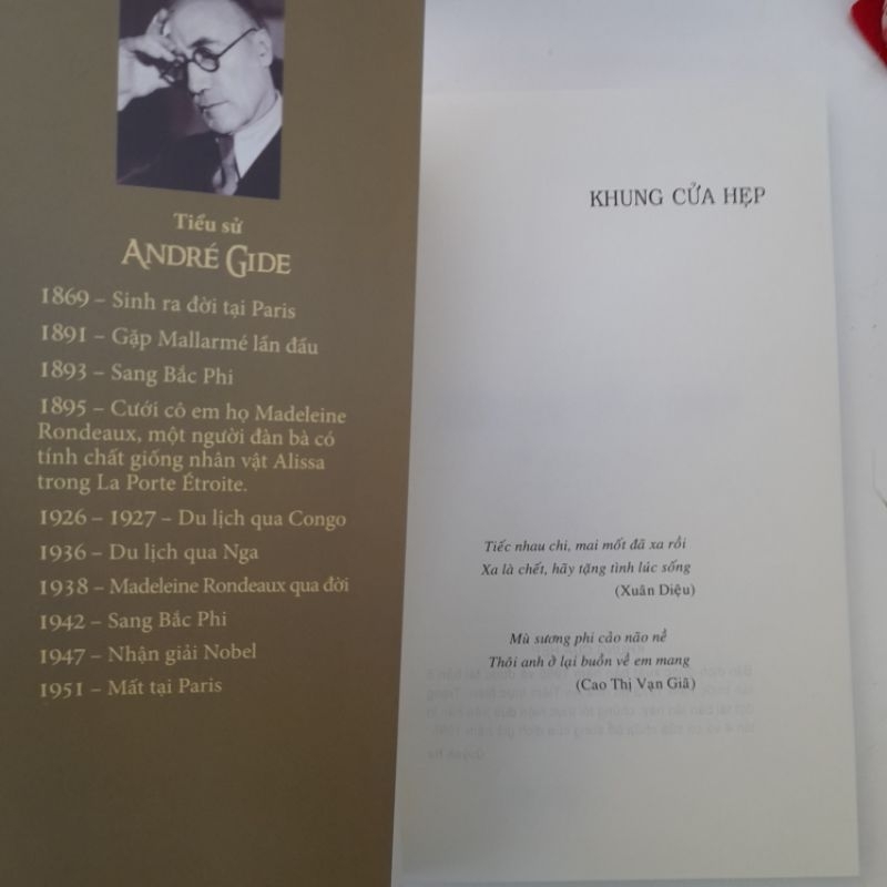 Ảnh Sách - Khung Cửa Hẹp (bản dịch Bùi Giáng) - Nobel văn chương 1947 1