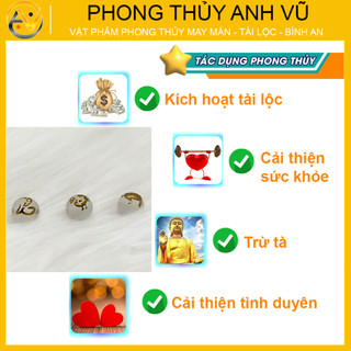 3 viên tam hợp tỵ dậu sửu chất liệu mã não trắng đã khai quang - size 8 10 12ly - may mắn tài lộc
