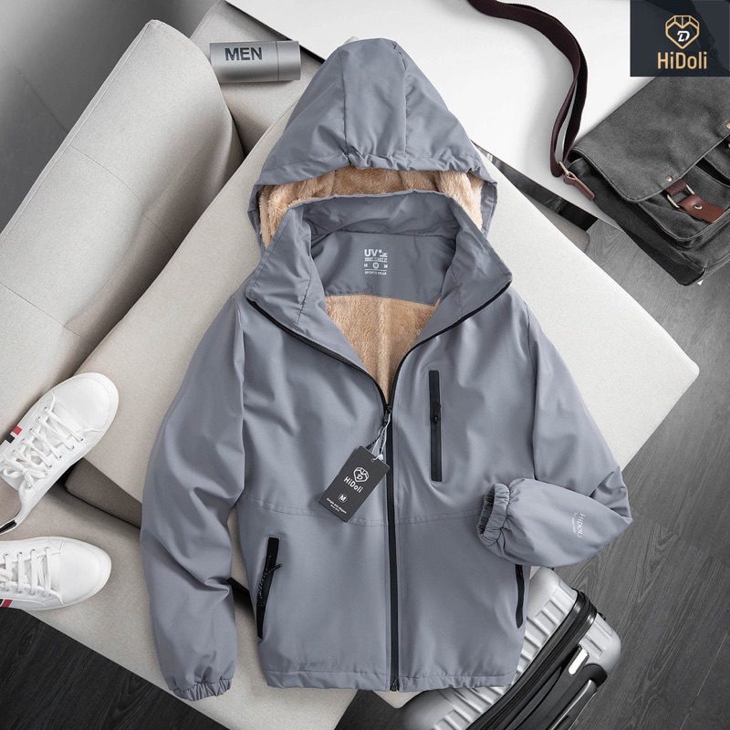 Áo Gió Nam Nữ Lót Lông Mịn Đẹp,Vải Gió Tráng,Kiểu Mẫu 3 Khoá Siêu Hót