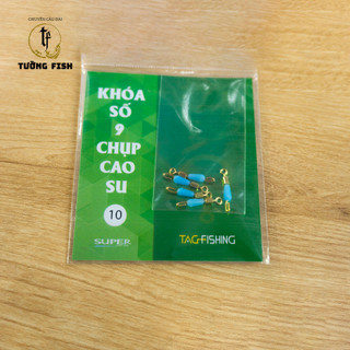 Khóa số 9 chụp cao su câu đài - tường fish shop