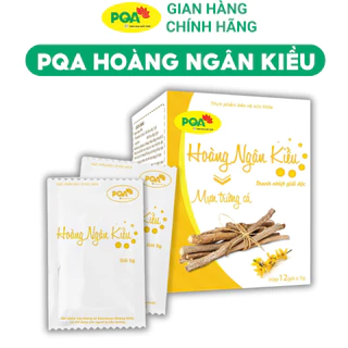PQA Hoàng Ngân Kiều dùng cho người bị huyết nhiệt, mụn trứng cá, mụn nhọt, lở ngứa. Hộp 12 gói.