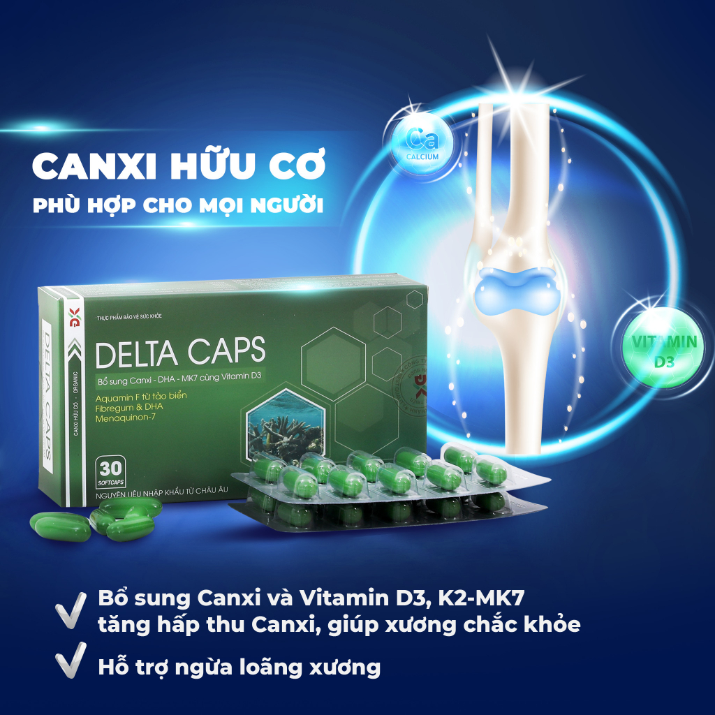Viên Uống Canxi Deltacap ĐK Giúp Xương Chắc Khỏe, Giảm Loãng Xương N1