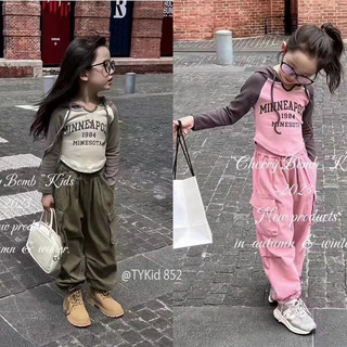 Quần áo trẻ em, Bộ hiphop thu đông bé gái quần túi hộp 2 màu cực chất cho bé 10-25kg S852 | Tiểu Yến KID