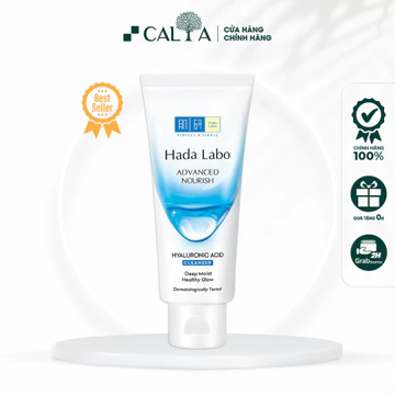 Sữa Rửa Mặt Hada Labo Màu Trắng, Dưỡng Ẩm, Mịn Da - HadaLabo Advanced Nourish Hyaluron Cleanser 80g