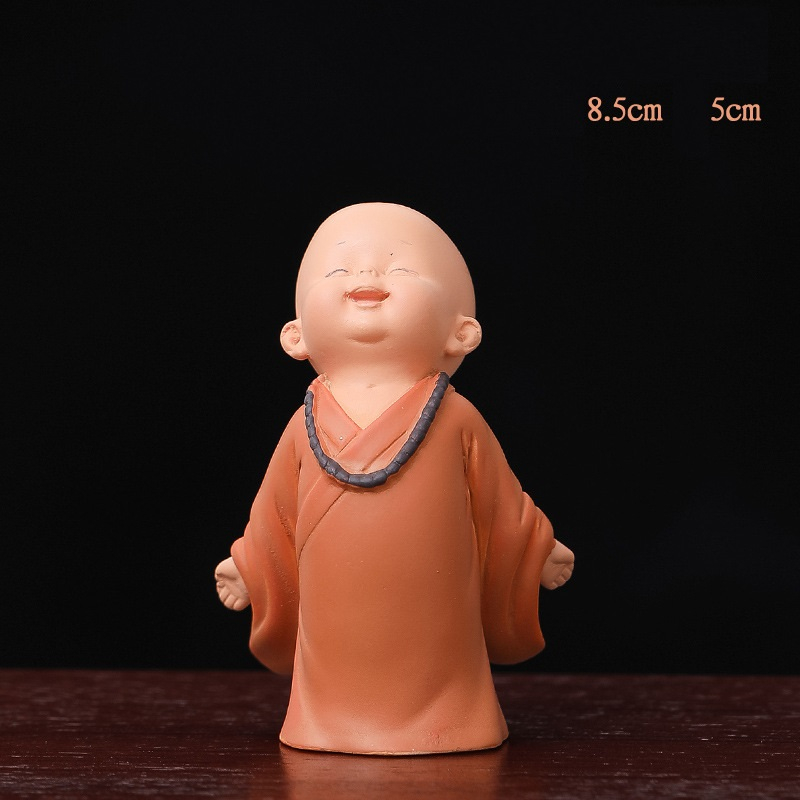 Decor trang trí taplo ô tô Tiểu Hòa Thượng vui nhộn tách set , phụ kiện xe hơi sáng tạo, hoặc để bàn làm việc
