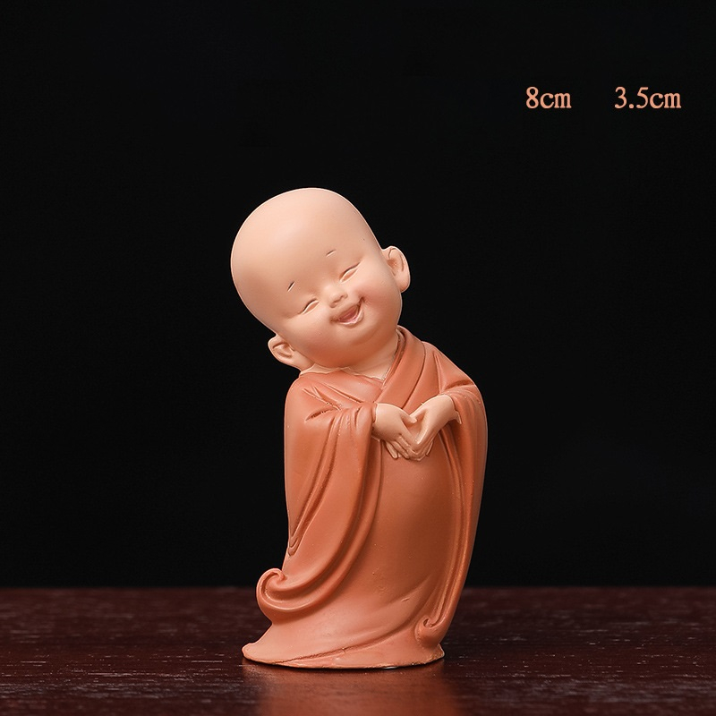Decor trang trí taplo ô tô Tiểu Hòa Thượng vui nhộn tách set , phụ kiện xe hơi sáng tạo, hoặc để bàn làm việc