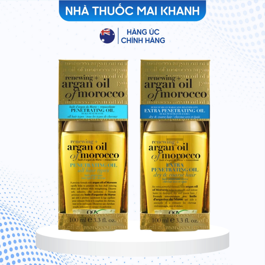 Huile d'argan du Maroc, huile régénérante extra pénétrante, 100 ml – OGX :  Traitement