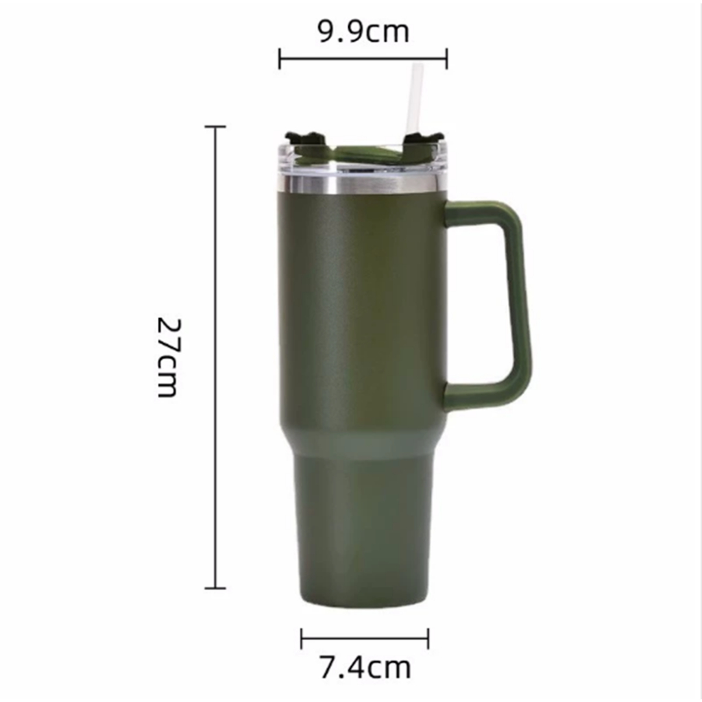 Cốc giữ nhiệt có tay cầm cao cấp bằng inox 304 dung tích 1200ML có tặng kèm ống hút