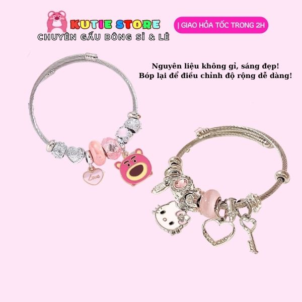 Charm Hello Kitty Pomme THUN - Pour Bijou Personnalisable - Plaqué Zamak