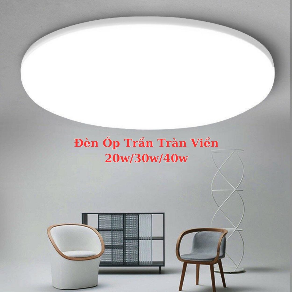 Đèn Led Ốp Trần Tràn Viền /Đèn Mặt Trăng 20w/30w/40w Ánh Sáng Trắng ...