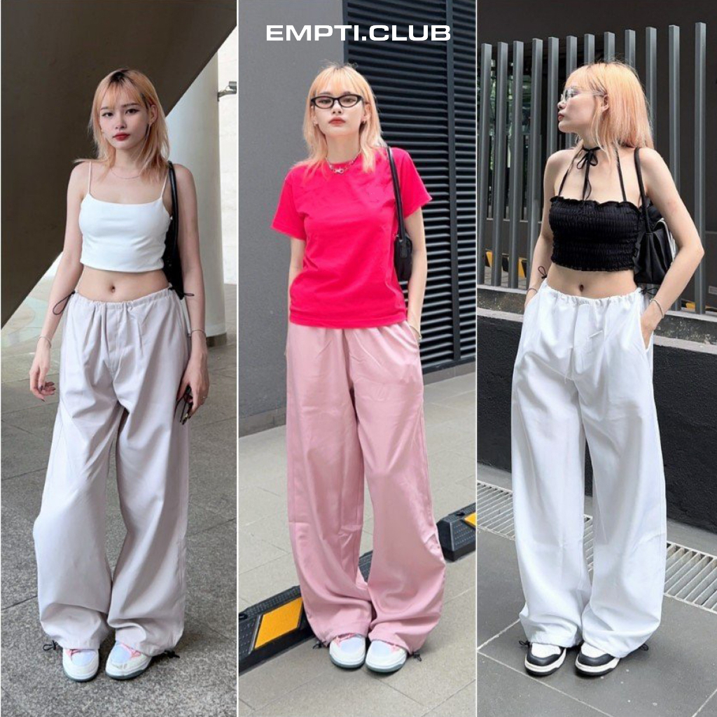 QUẦN DÙ DÂY RÚT PARACHUTE TRƠN 10 MÀU – QD-01 | Shopee Việt Nam