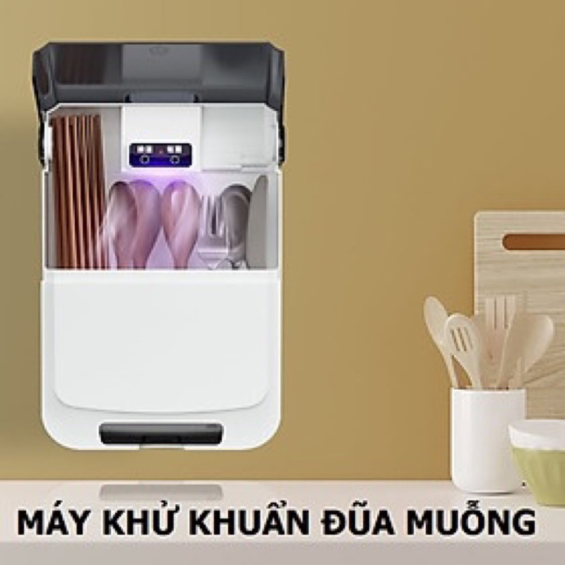 Máy sấy khử khuẩn đũa,Hộp đựng đũa thìa khử khuẩn khử trùng, diệt vi khuẩn an toàn cho mọi nhà