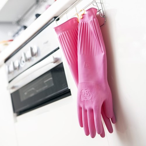 Ảnh Bộ 3 Đôi Găng Tay Cao Su MJ Có Móc Thương Hiệu BEIGL 37cm Size M 4
