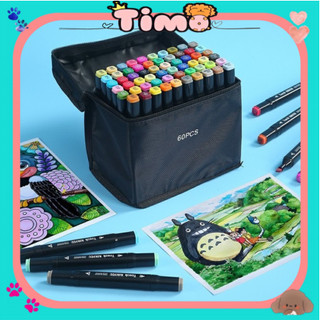 Bút Marker Touch Sketch Lông Màu Dạ Bộ 168 Cây Hoạ Cụ VPHL10