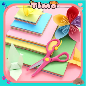 Giấy Gấp Origami Hạc Sao Thủ Công Nhiều Màu Pastel Quà Handmade QT12