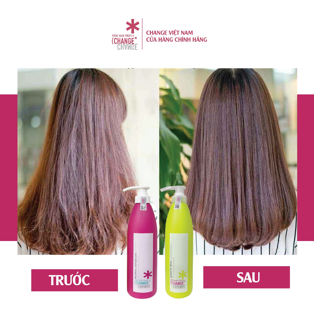 Cặp dầu gội xả phục hồi cấu trúc tóc CHANGE