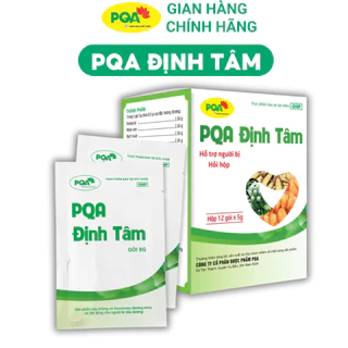 PQA Định Tâm dùng cho người hay hồi hộp, lo lắng, thần trí căng thẳng, mất ngủ. Hộp 12 gói