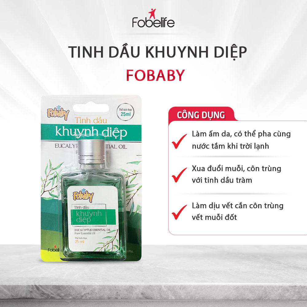 Tinh Dầu Tràm & Khuynh Diệp Fobaby Fobe N2 - CHAI LỚN 25ml