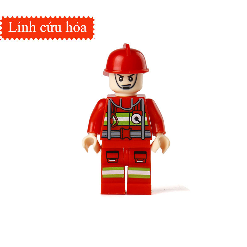 Ảnh Mô hình đồ chơi lắp ráp KAVY các nhân vật cảnh sát police, cảnh sát và lính cứu hỏa 2