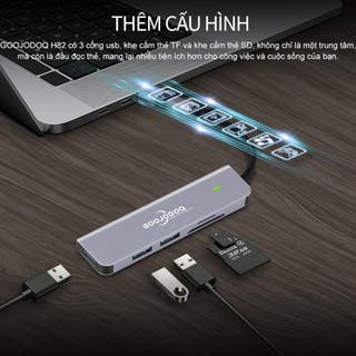 Nhiều Hub USB 3.0 Cổng Loại C GOOJODOQ  Cho Macbook Laptop HDMI PD Sạc Âm Thanh VGA RJ45 Bảo hành chính hãng