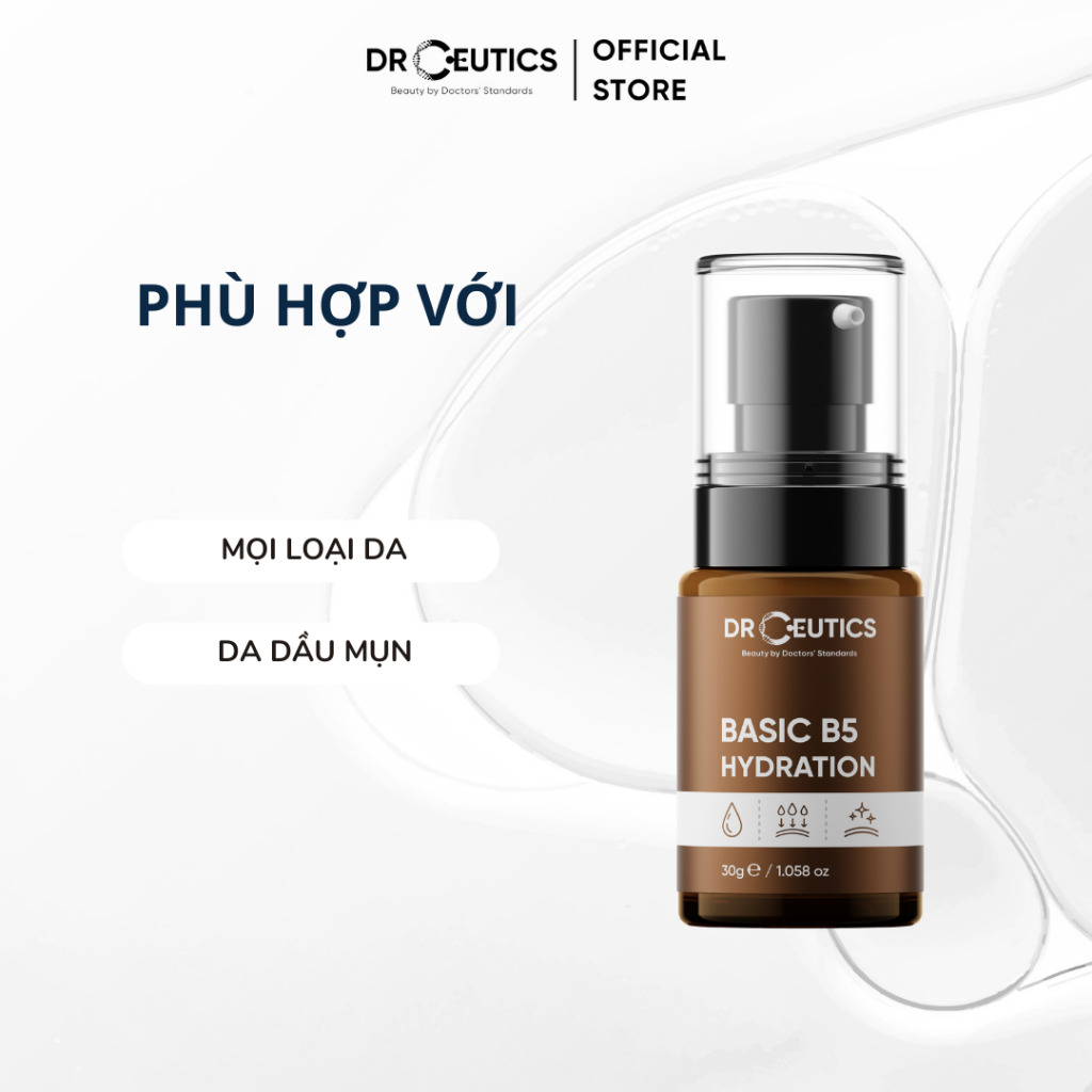 Ảnh DRCEUTICS Tinh Chất B5 Basic Hydration 5% DrCeutics Cho Da Dầu Mụn (30ml) 4