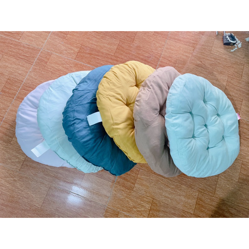 Đệm ngồi bệt tròn 3D💚CAM KẾT CHUẨN💚 nệm lót ghế ngồi bàn trà kiểu nhật bông trắng cực êm