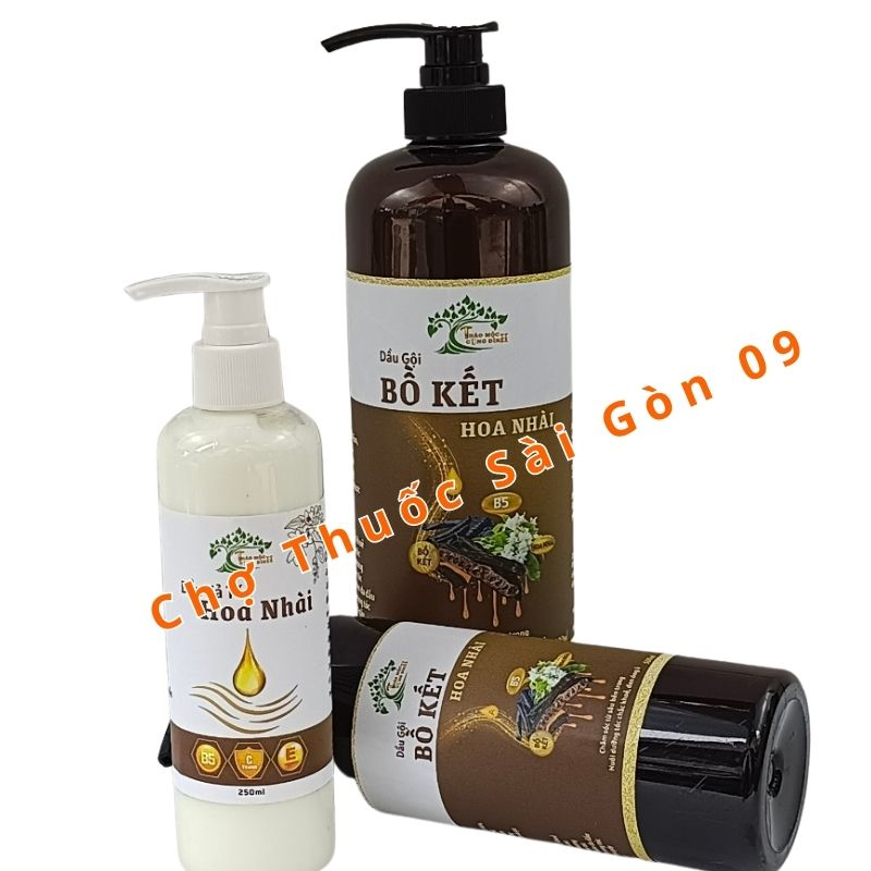 Combo Dầu Gội Thảo D uọc Bồ Kết Hoa Nhài 500ML Và  Dầu Xả Tóc Hoa Nhài 250ML- Dưỡng Tóc Từ Sâu Bên Trong