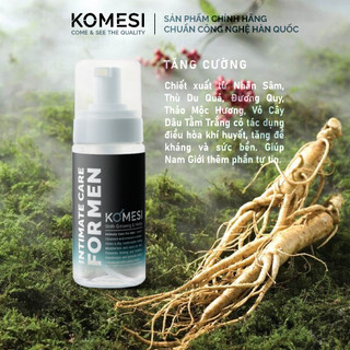 Bọt vệ sinh nam giới KOMESI INTIMATE CARE FOR MEN, Dung dịch vệ sinh tạo bọt chính hãng dành cho nam