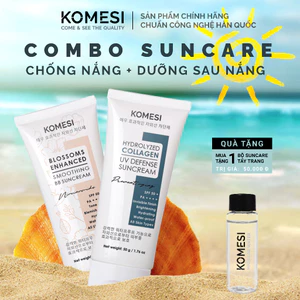 Bộ Combo Chống Nắng và Dưỡng Sau Đi Nắng KOMESI SUNCARE, Chống Nắng Kết Hợp Dưỡng Da Ngày Và Đêm