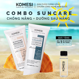 Bộ Combo Chống Nắng và Dưỡng Sau Đi Nắng KOMESI SUNCARE, Chống Nắng Kết Hợp Dưỡng Da Ngày Và Đêm