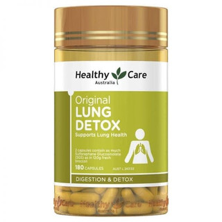 Viên uống giải độc phổi Healthy Care lung detox hộp 180 viên - Maxwell