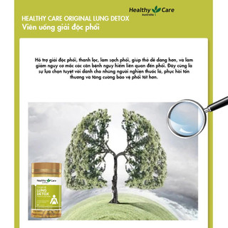 Viên uống giải độc phổi Healthy Care lung detox hộp 180 viên - Maxwell