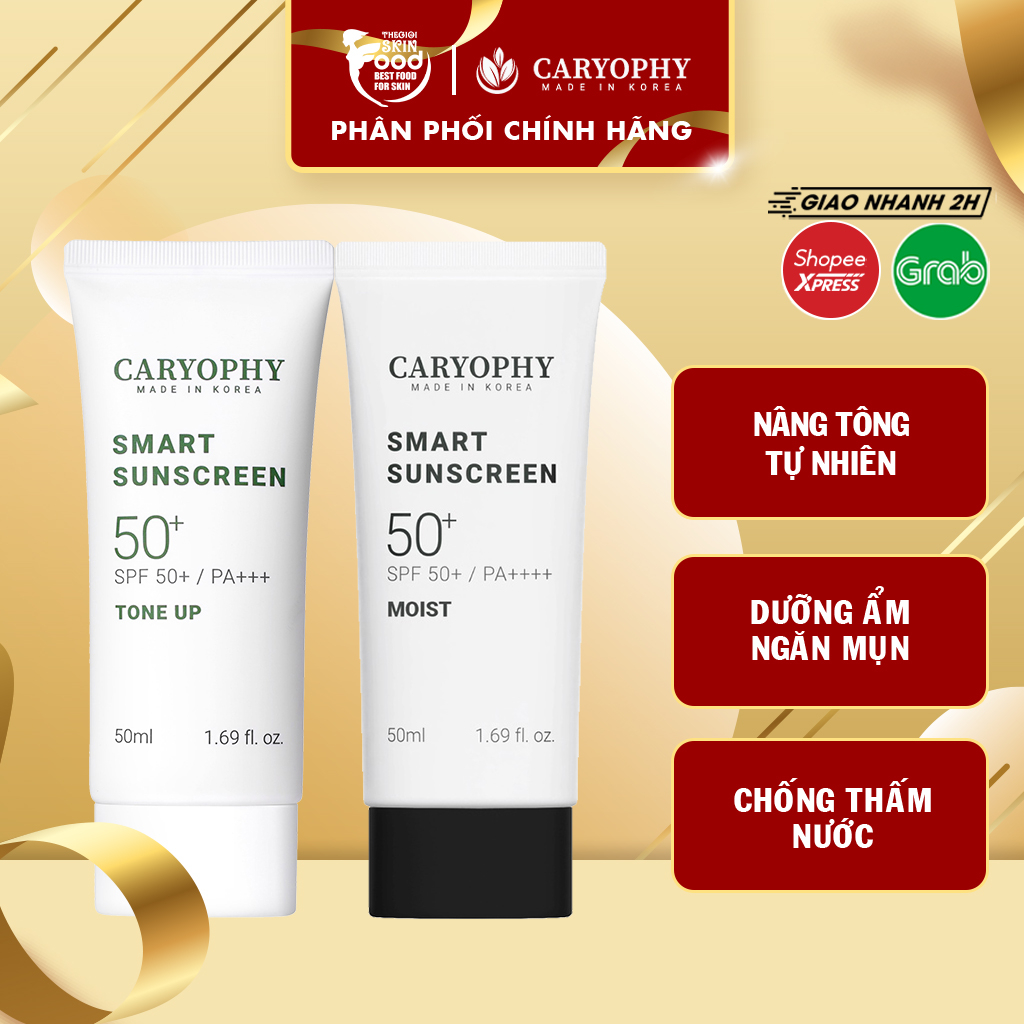 Kem Chống Nắng Nâng Tông Caryophy Smart Sunscreen Tone Up SPF50+/PA ...