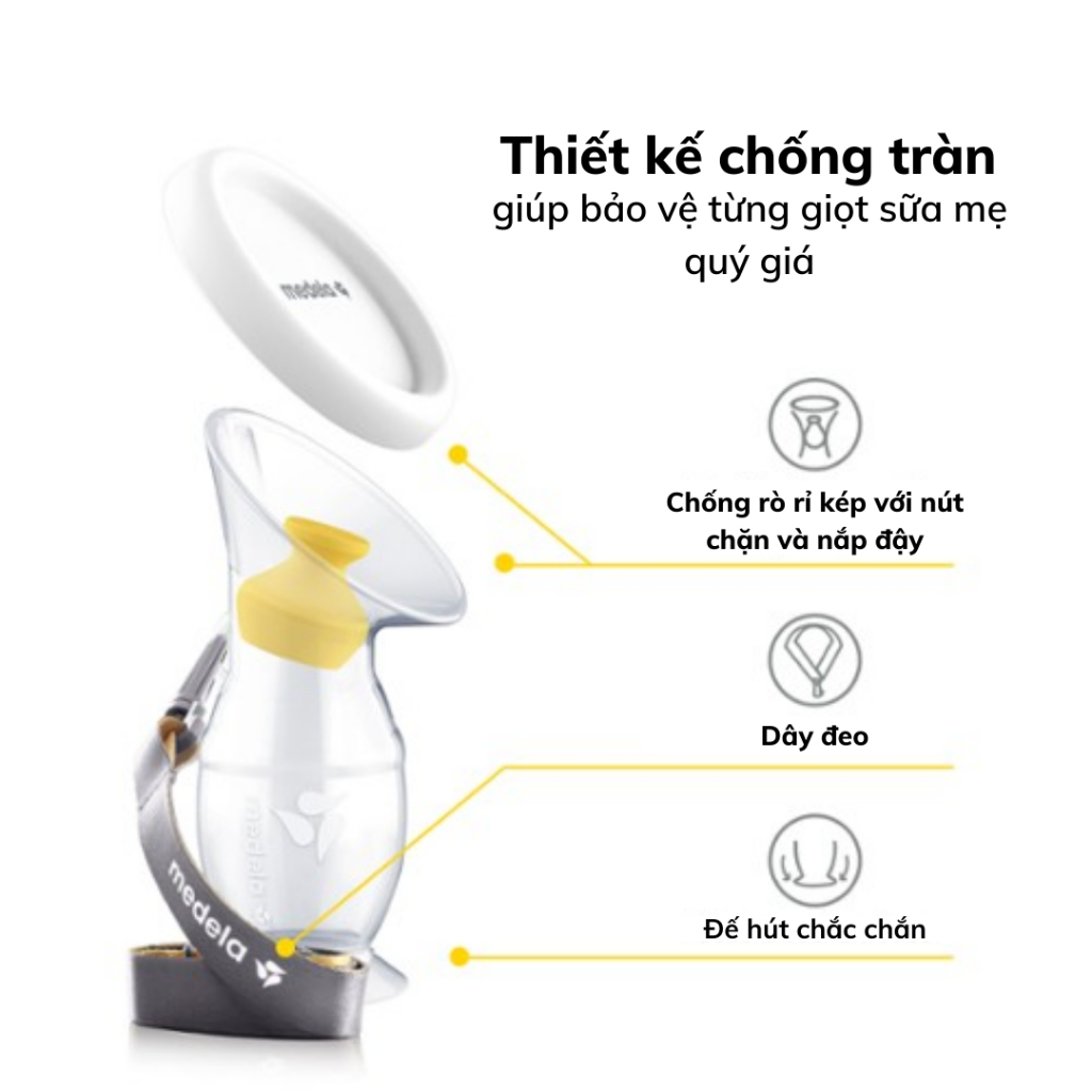 Ảnh Cốc hứng sữa silicon Medela | Hứng sữa rảnh tay 3