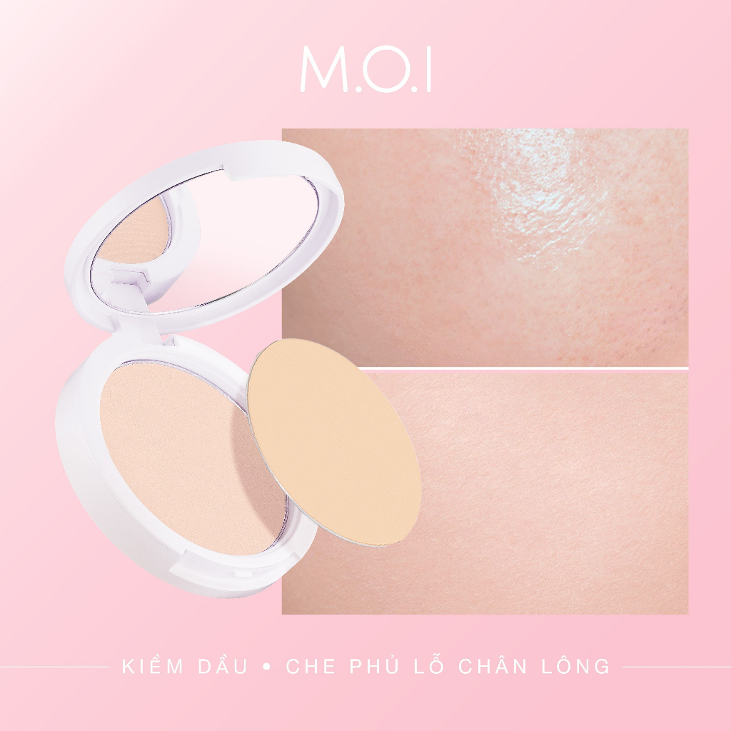 Ảnh Phấn phủ M.O.I Cosmetics kiềm dầu kháng nước - tone tự nhiên 10g 2