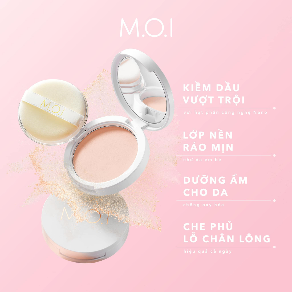 Ảnh Phấn phủ dang nén mỏng nhẹ kiềm dầu MOI Baby Skin Powder 10g 3