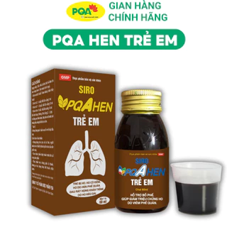 Siro Hen Trẻ Em PQA - Hỗ Trợ Giảm Ho Có Đờm, Ho Do Hen Phế Quản, Đau Rát Họng, Khản Tiếng
