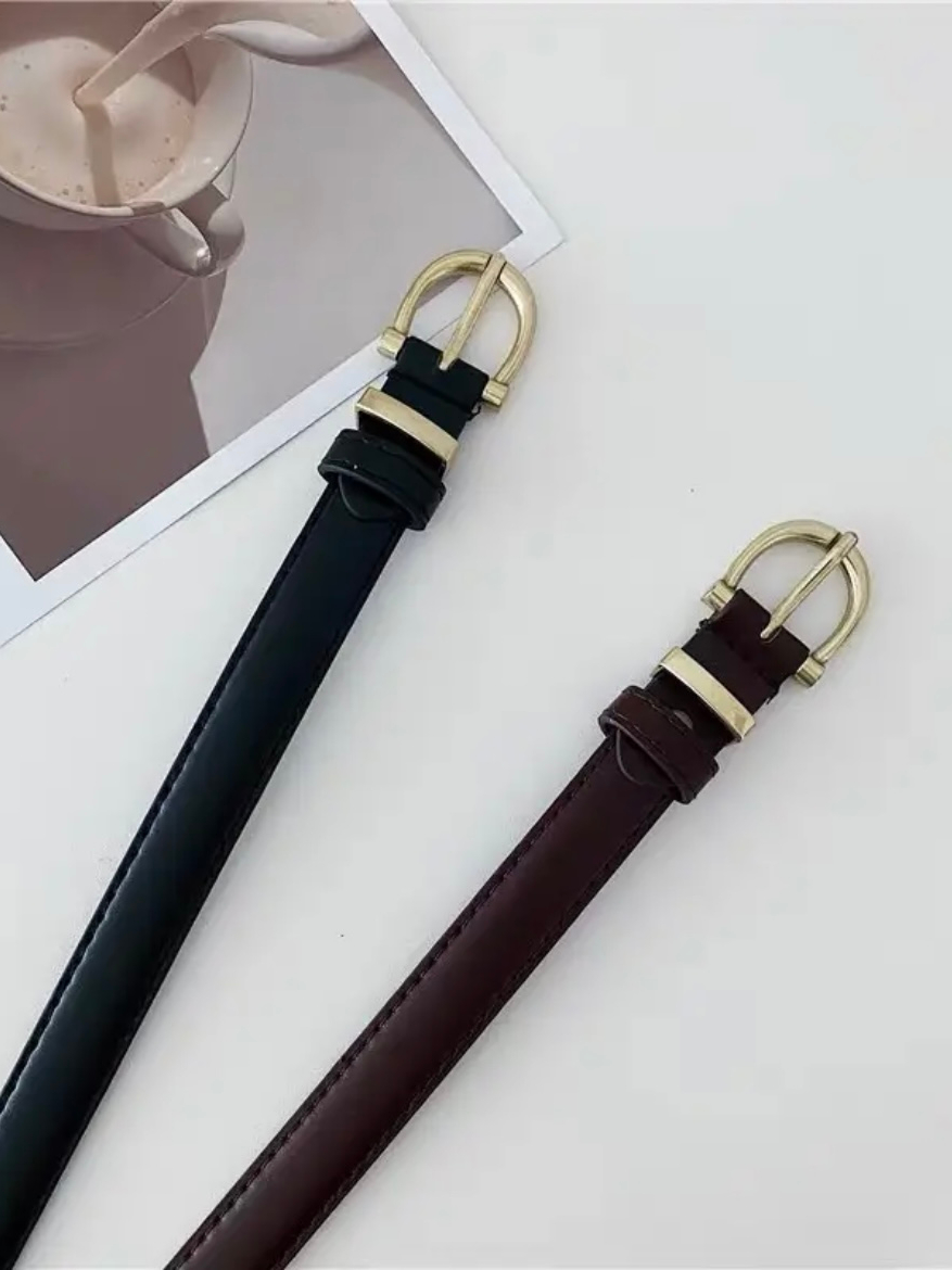 Ảnh Dây nịt da PU mặt khóa mạ đồng bản 2cm dễ phối đồ Callene 3