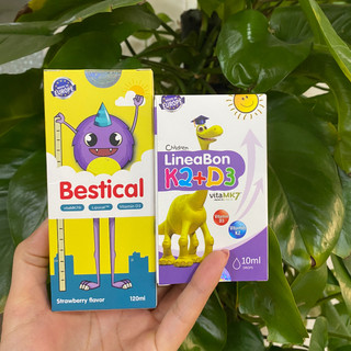 Combo Lineabon + Bestical - Bổ sung Canxi, vitamin D3, K2, Giúp chắc Khỏe Xương