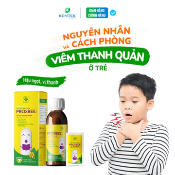Siro ho thảo dược Prosbee ong mật bổ phế, giảm ho dành cho trẻ em (Chai 100ml)