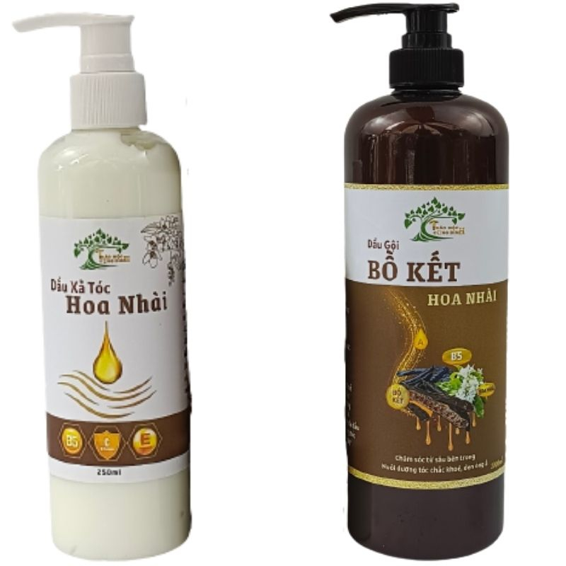 Combo Dầu Gội Thảo D ược Bồ Kết Hoa Nhài 1L Và Dầu Xả Tóc Hoa Nhài 250ML-Giảm Chẻ Ngọn, Phục Hồi Hư Tổn