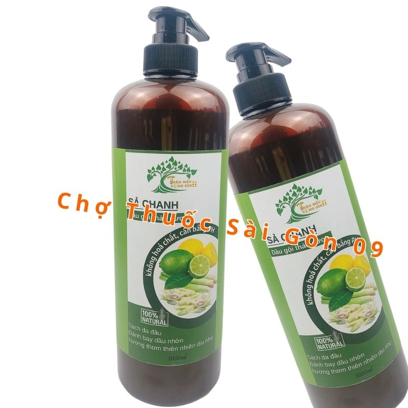 Combo Dầu Gội Thảo D ược Sả Chanh 1L Và Dầu Xả Tóc Sả Chanh 250ML- Dưỡng Tóc Chắc Khoẻ, Tóc Mọc Nhiều Hơn
