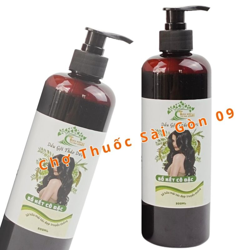 Dầu Gội Bồ Kết Cô Đặc 500 ml Và Dầu Xả Sữa Dừa Bồ Kết- Dưỡng Tóc Từ Sâu Bên Trong