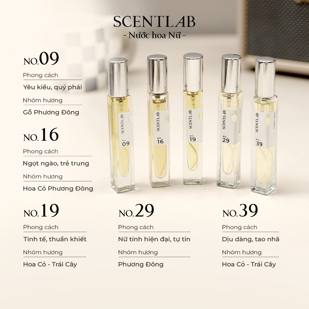Ảnh Tinh dầu thơm nước hoa nam nữ mini SCENTLAB thơm lâu lưu hương 8h bỏ túi tiện lợi 10ml 1