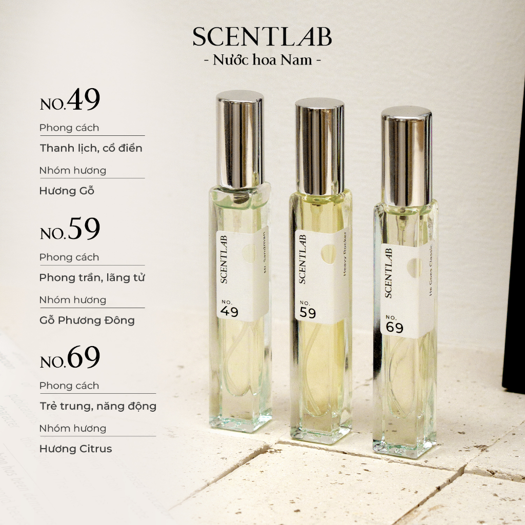Ảnh Tinh dầu thơm nước hoa nam nữ mini SCENTLAB thơm lâu lưu hương 8h bỏ túi tiện lợi 10ml 2