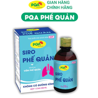 PQA Phế Quản dùng người ho nhiều,viêm họng, viêm phế quản. Hộp 250ml