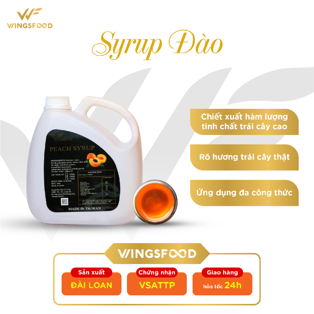 Siro Đào Wings (Can 2,5kg) Shopee Việt Nam