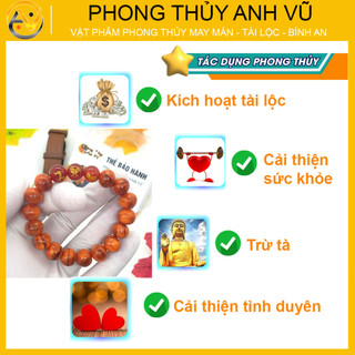 Vòng gỗ huyết long tam hợp tỵ dậu sửu - chất liệu gỗ thấu quang - size 8 10 12ly - may mắn tài lộc