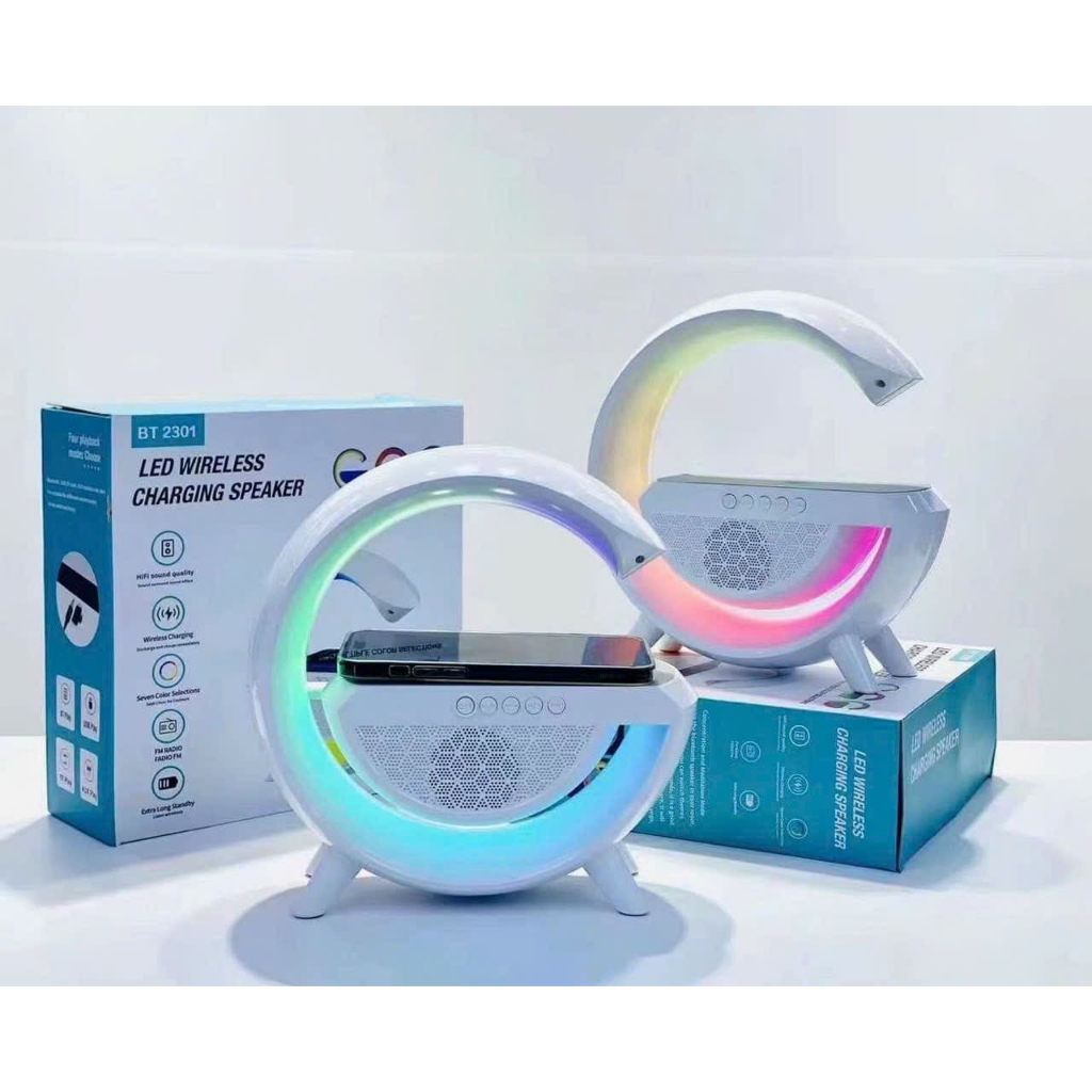 Loa Bluetooth chữ G led RGB, Sạc nhanh không dây, đèn nháy theo ...